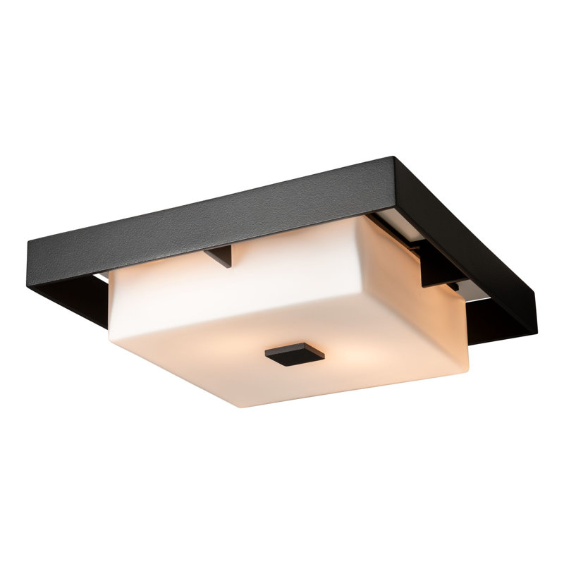 Shadow Box Outdoor Flush Mount, 4" H x 12" W x 12" D, Coastal Burnished Steel, Coastal Bronze