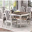Table rectangulaire transitionnelle - blanc antique et chêne, 6-1461172946