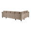 Canapé d'angle modulaire en chenille en forme de U de 106,3 pouces avec accoudoirs évasés et dossier capitonné-776916716