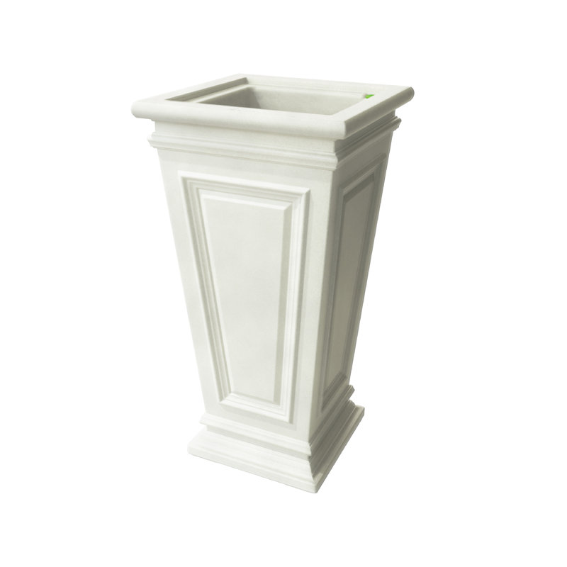 Takeia Tapered Tall Self-Watering Planter Box, White