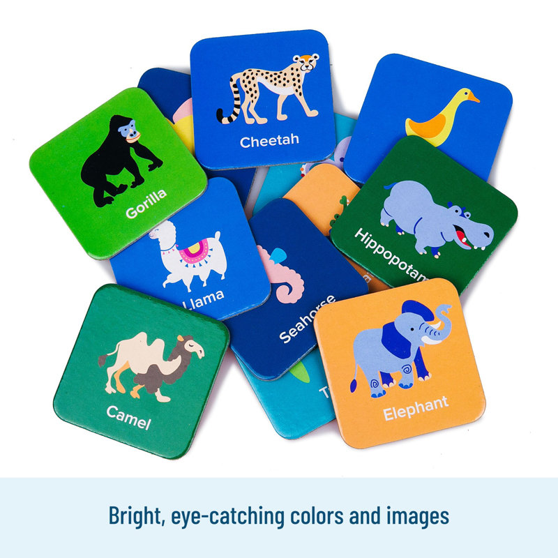 Wildkin Memory Matching Game – 18 Educational Pairs for Toddlers & Preschool - Animals 