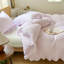 Ensemble de housse de couette à volants Gingham, ensemble de housse d'édredon à carreaux en microfibre prélavée-126276596-126276605
