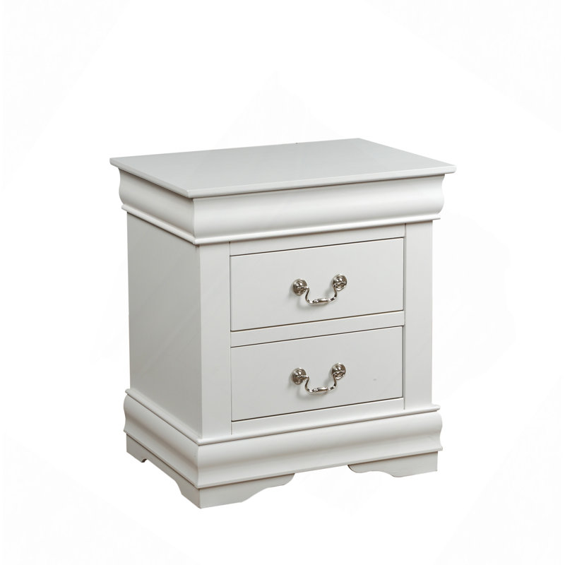 Louis Philippe Nightstand, White