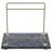 Black Marble Cookbook Display Stand with Brass Tone Metal Rail