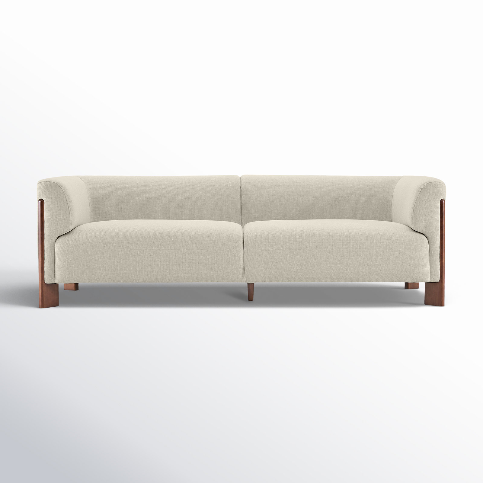 Wanetta 88" Linen Sofa, Cream Performance