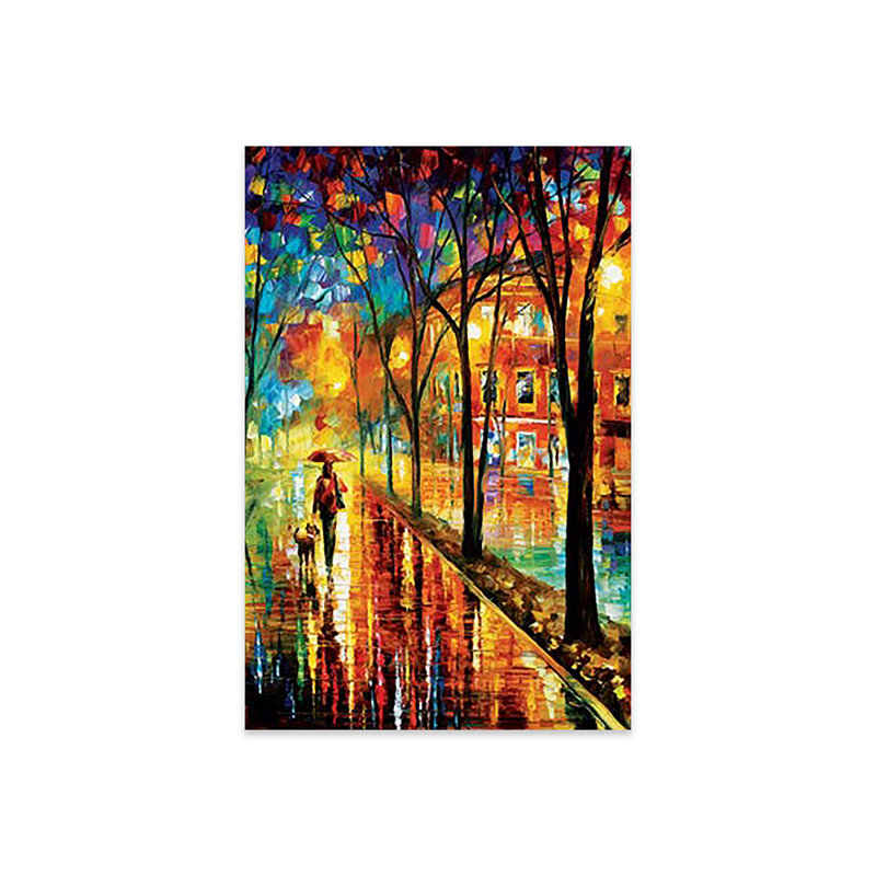 «Walk with Dog» par Leonid Afremov - reproduction d'art