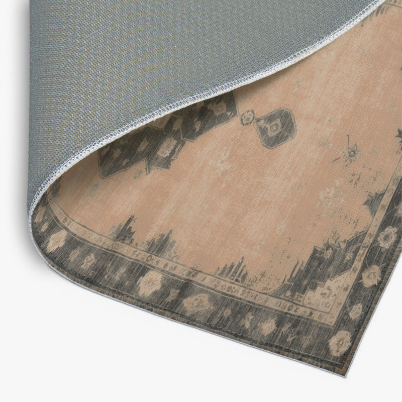 Tapis intérieur et extérieur brun Overdyed, Rectangulaire 2 pi x 3 pi