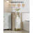 Bathroom Storage Cabinet, Corner Floor Cabinet with Door & Shelves, 2Hooks, Small Narrow Storage Organizer, Toilet Paper Cabinets for Small Space, White-1722637745-1722637750