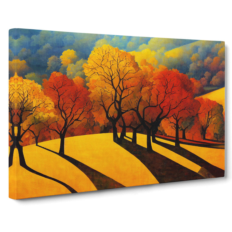 Evocative Autumn Forest - Wrapped Canvas, 40cm H x 60cm W x 3cm D