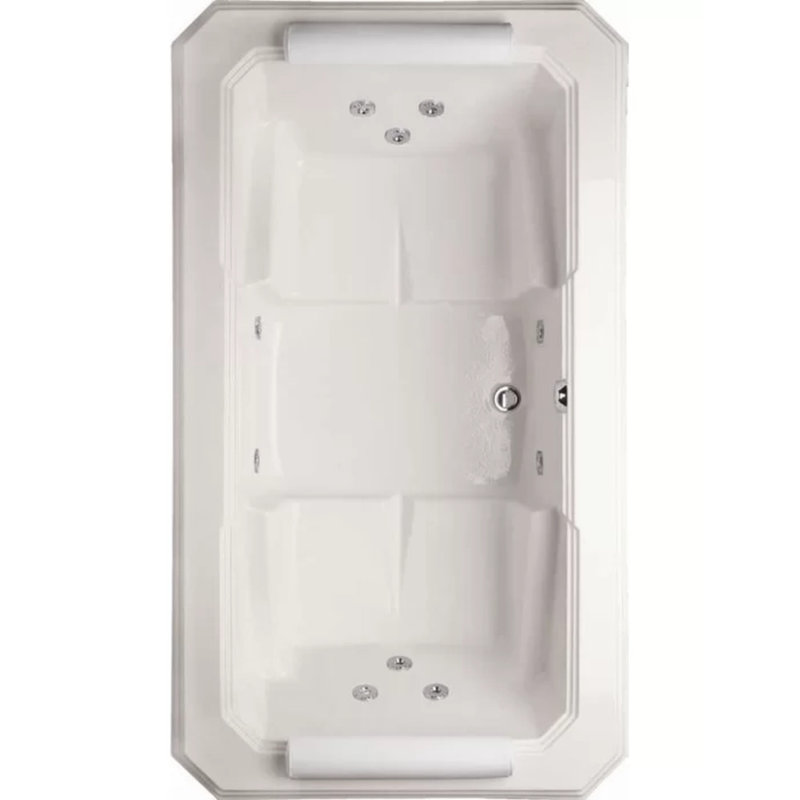Mystique 78'' L Bathtub, White, Polished Nickel
