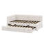 Lit de jour rembourré en L avec couchette escamotable et ports USB-1263972641