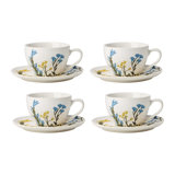 Lenox Wildflowers Tea Cup & Saucer, Set of 4