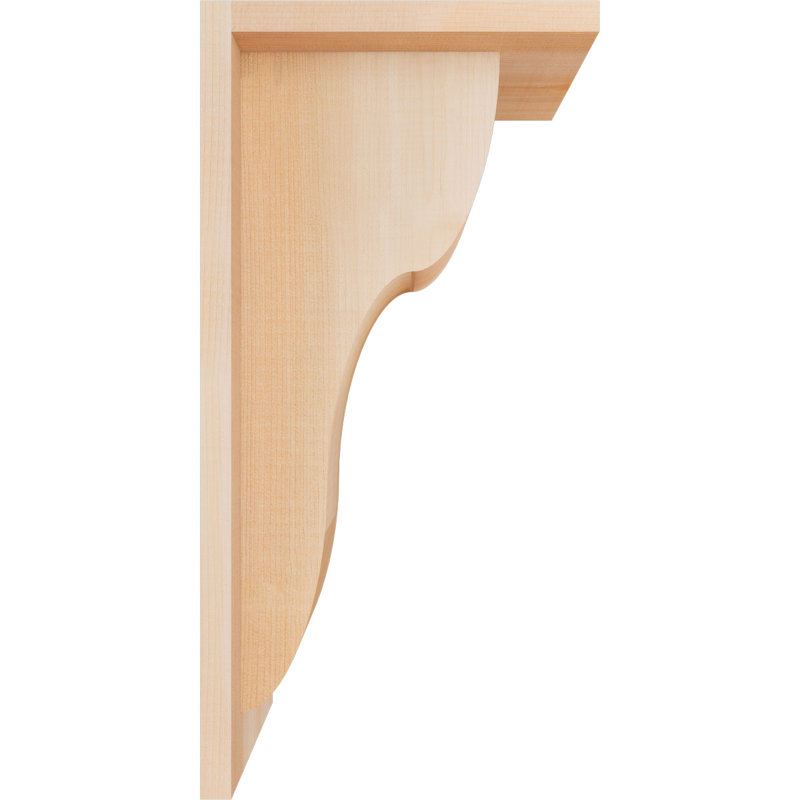 Carmel Corbel w/Backplate, 16" H x 5.5" W x 8" D, Smooth, Western Red Cedar