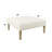 Alexandrah Stain-Resistant Cream Square Coffee Table Ottoman