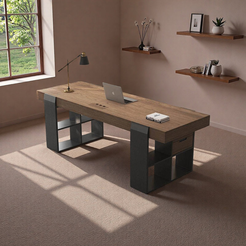 Bureau de luxe minimaliste, H 29,52 po x l 94,49 po x P 33,46 po