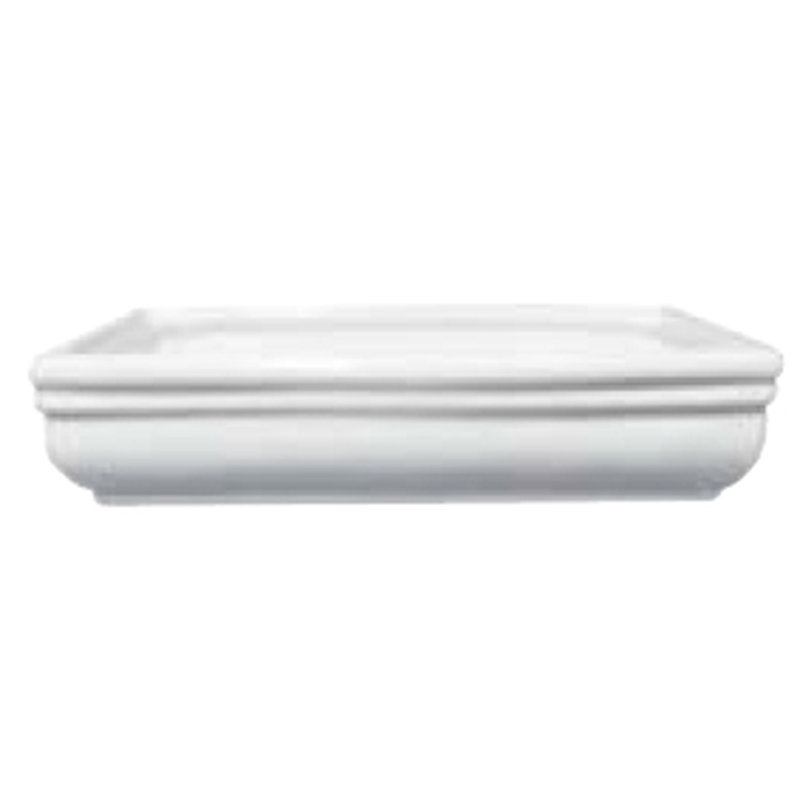 Soucoupe rectangulaire en céramique leonville, H 2 po x l 10 po x P 5 po, Bourgogne
