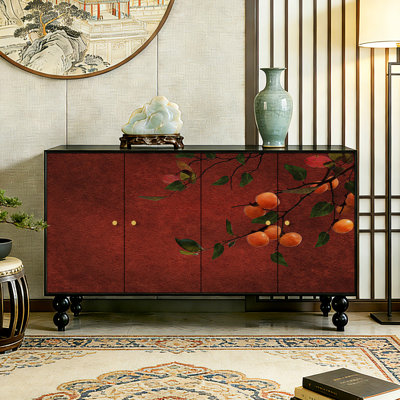 Chinese-style retro minimalist sideboard.