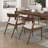 Walnut Finish Dining Chairs 2Pc Set