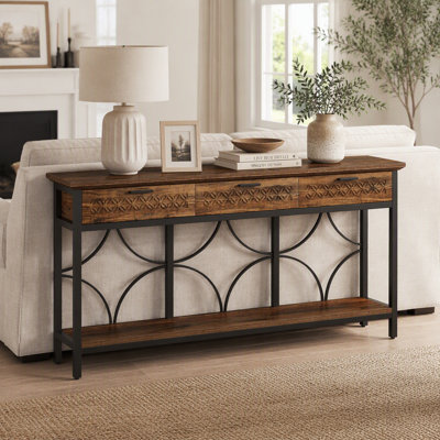 70.9" Console Table, Long Entryway Table Accent Table with Storage Drawers