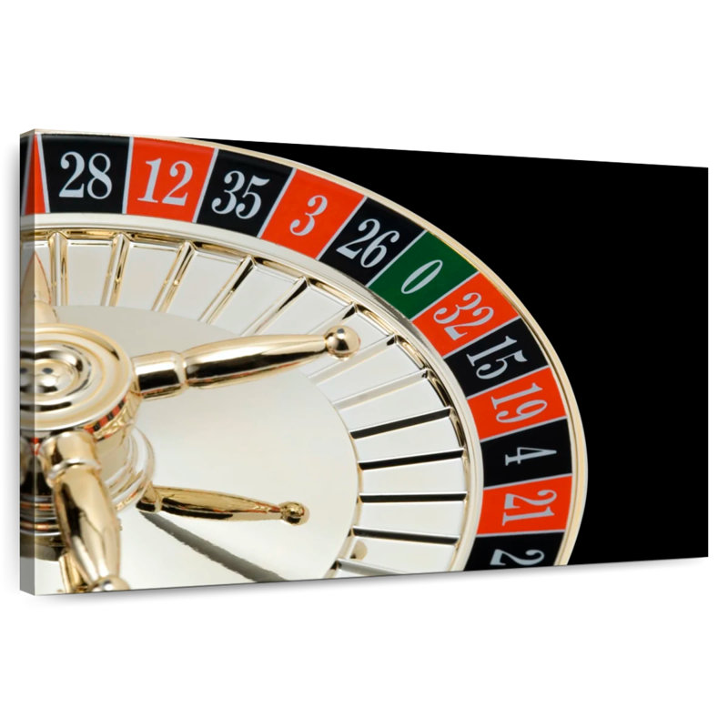 Senne roulette de casino doré, H 16 po x l 24 po