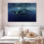 Baleines à bosse sur toile-1078703530