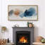 «Abstract Blot in Blue and Brown», reproduction d'art sur toile encadrée très grande-52435689-52435681