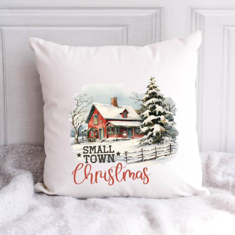 Christmas Farm_10 Reversible Throw Pillow, 20" x 20"