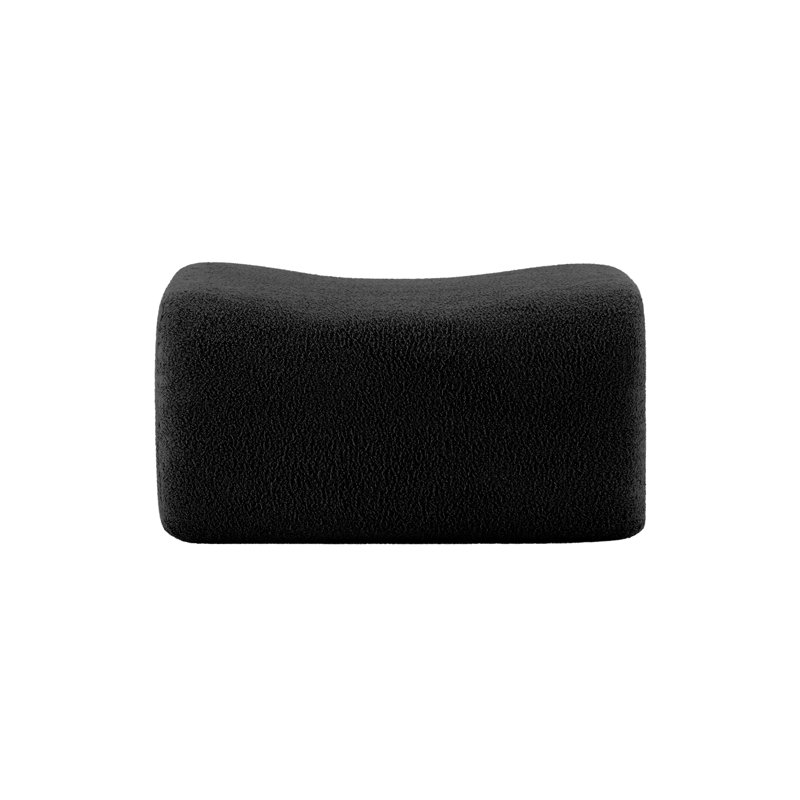 Repose-pieds en tissu - noir, Noir