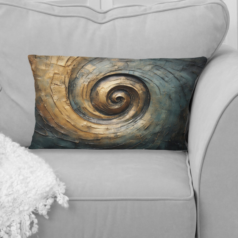 Coussin décoratif tourbillon bronze
