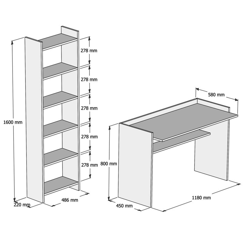 Karan Desk, 31.5" H x 46.46" W x 22.83" D