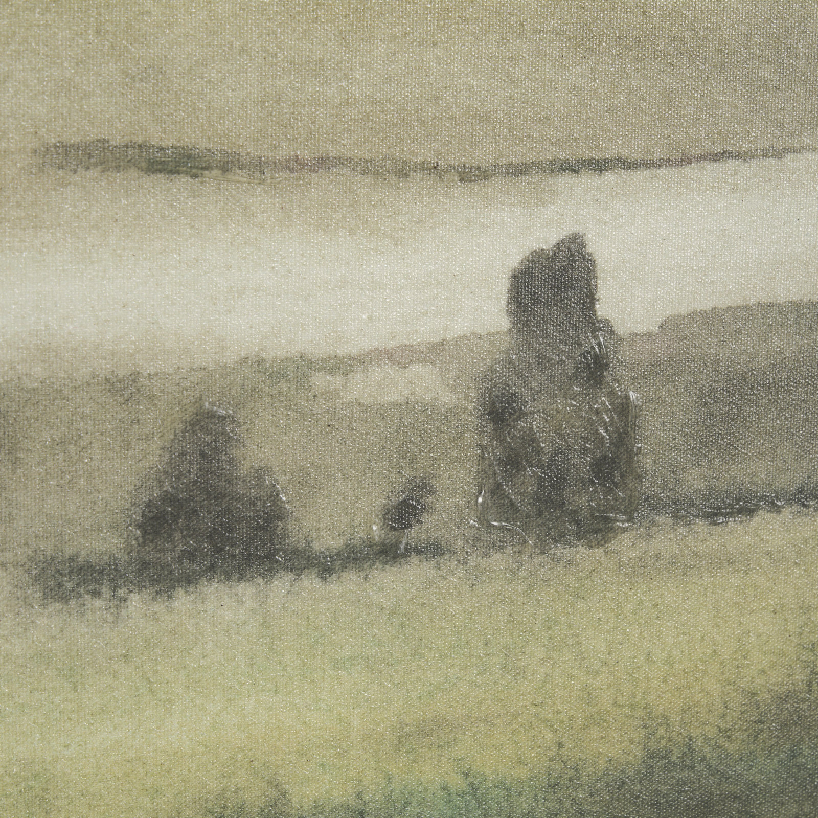 Rolling Fields I Hand-Embellished Print, 41.5" H x 41.5" W x 1.6" D, Black, Rolling Fields I
