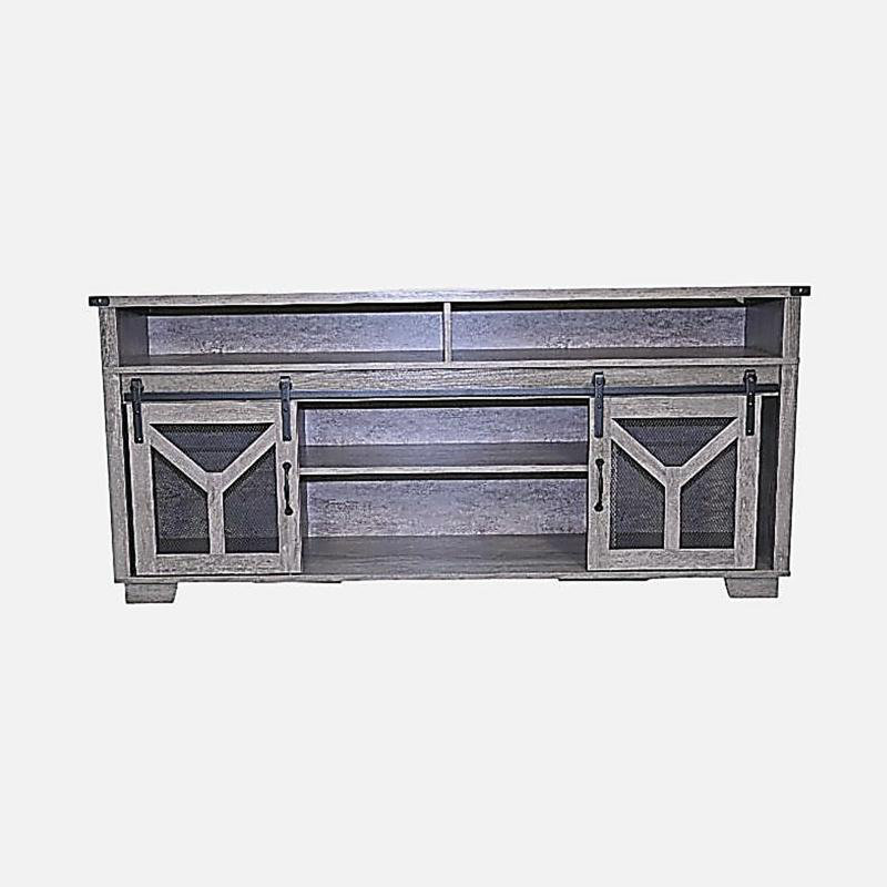 65.3" TV Stand with LED light, Antique Grey