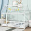 Lit en bois pour lit simple avec structure de toit, garde-corps de sécurité-950094653-950094642