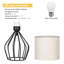 Lampe moderne noire avec base évidée