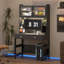Bureau d'ordinateur l 40 po avec huche et armoire Shona-341136046
