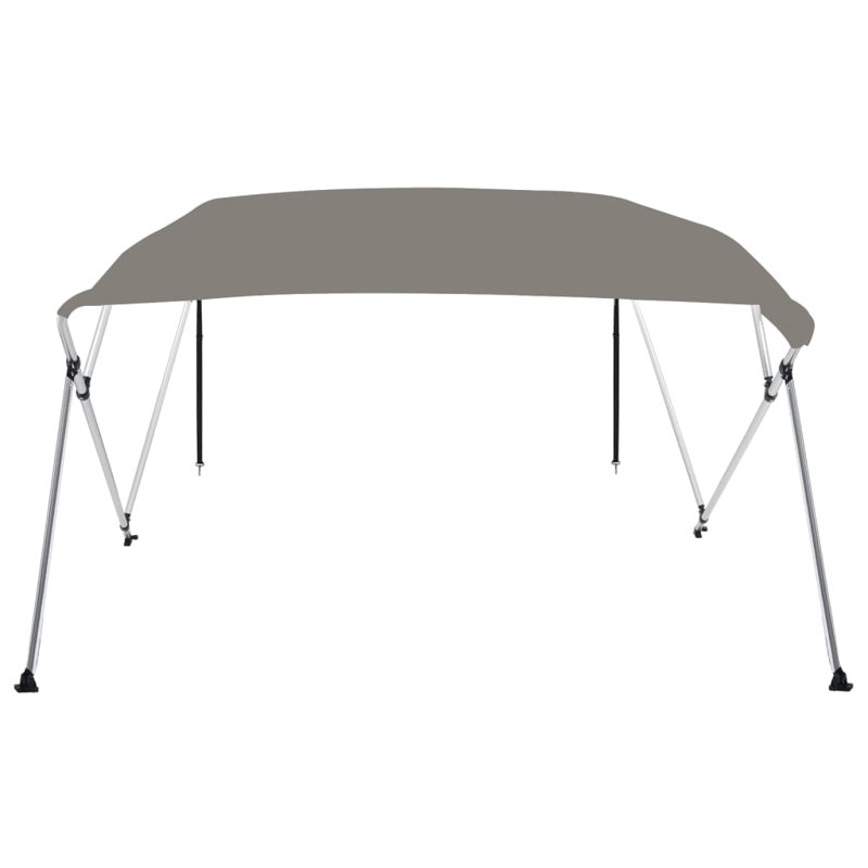 Bimini à 4 nœuds Vidaxl noir 95,7 x 70,9 x 53,9 po, H 53,9 po x l 95,7 po x P 96,1 po, Gris