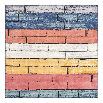 Tapis bleu / rouge Sophie