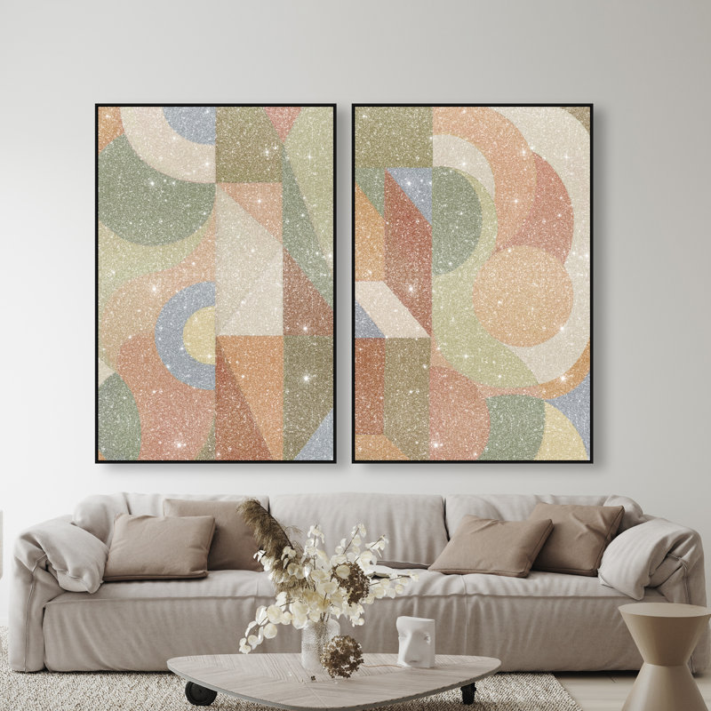 Adore You Set Set by Oliver Gal, 92"H x 62"W, Black Floater Frame