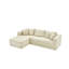 Canapé modulaire en velours côtelé beige