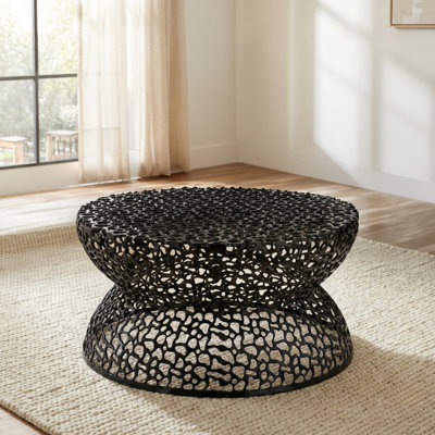 Nova Artisan Mesh Carved Designer Coffee Table