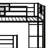 L-Shaped Metal Twin Over Full Size Bunk Bed