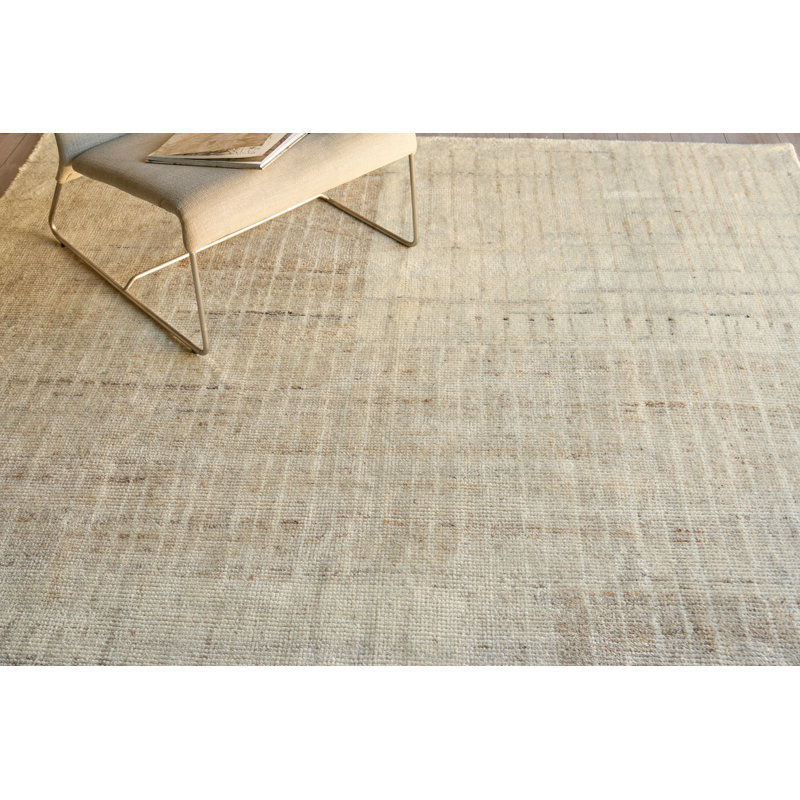 Talido hand-knotted New Zealand Wool Ivory Area Rug, 10'X14'