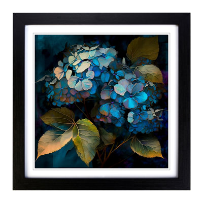 Hydrangea Abstract Expressionism 1 Piece Single Picture Frame Wall Art