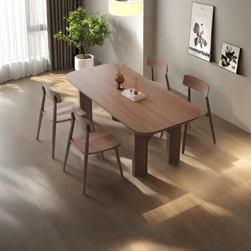 Table de salle à manger haut de gamme en bois massif, H 29,52 po x L 70,86 po x l 31,49 po