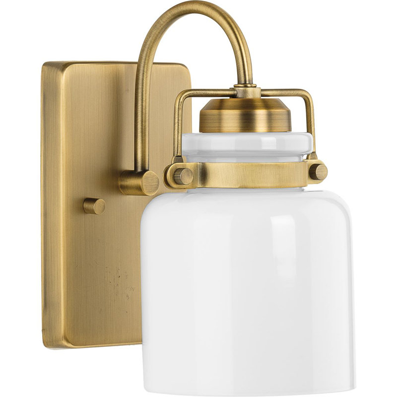 Vanduser Dimmable Bath Sconce, Vintage Brass