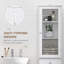 Armoire de rangement mince pour salle de bain avec porte en acrylique, tiroir et tablettes pour espaces étroits