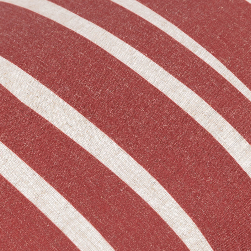 Striped Rectangular Pillow Cover, Red