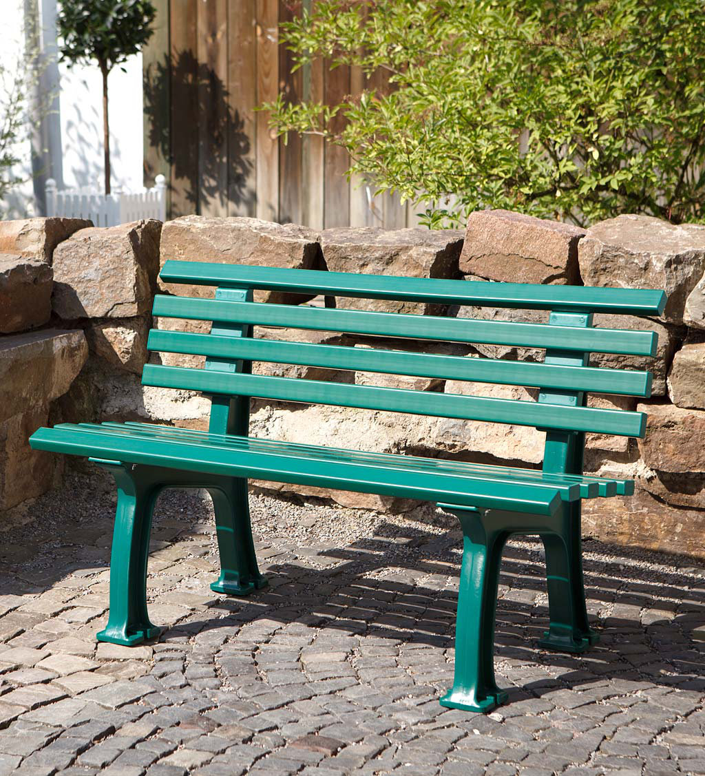 Plow & Hearth 2-Seater Weatherproof PVC Garden Bench & Reviews | Wayfair