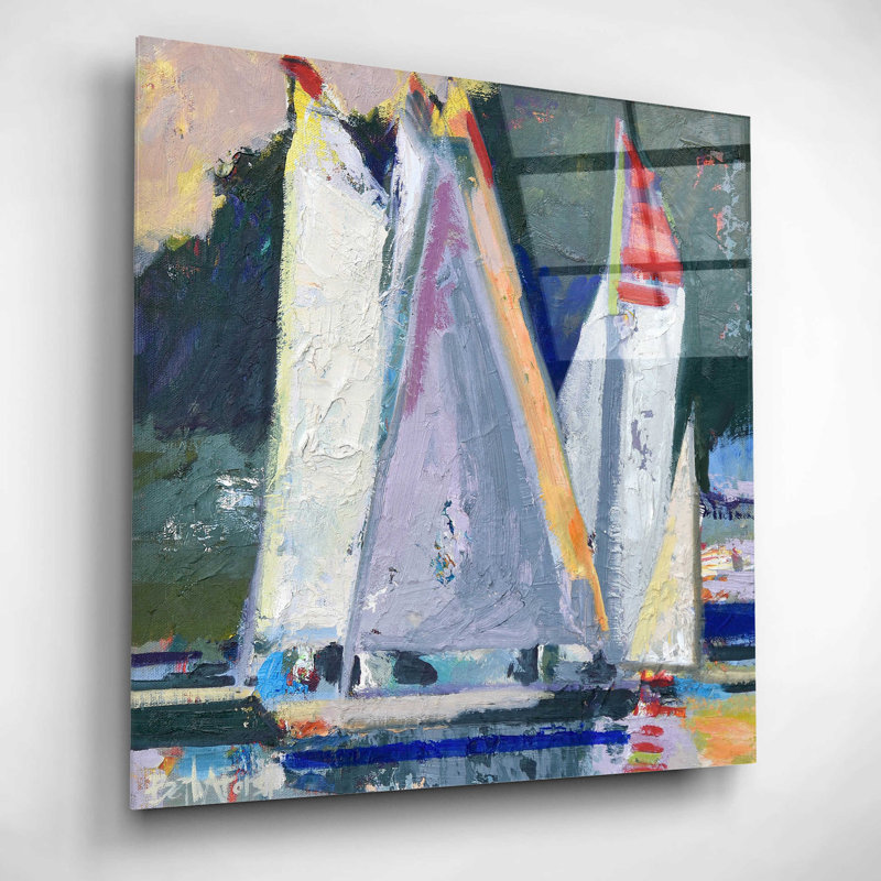 «Waiting for Wind» par Beth Forst - peinture sans cadre, H 12 po x l 12 po x P 0,13 po