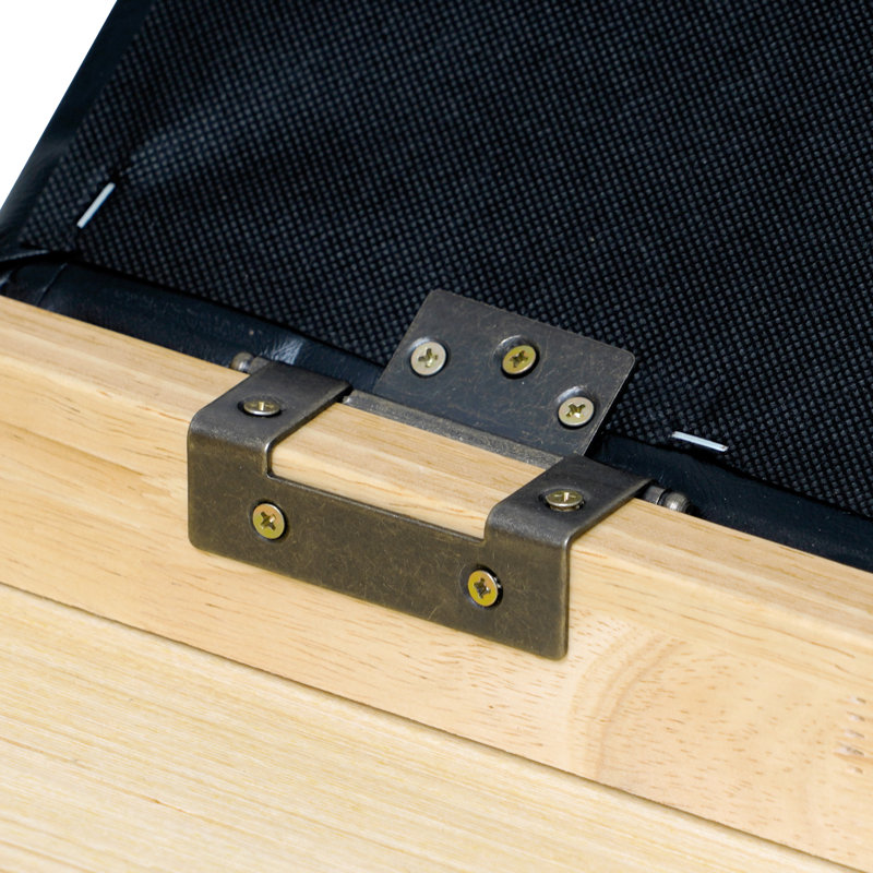 Banc de rangement en similicuir, Naturel, Noir